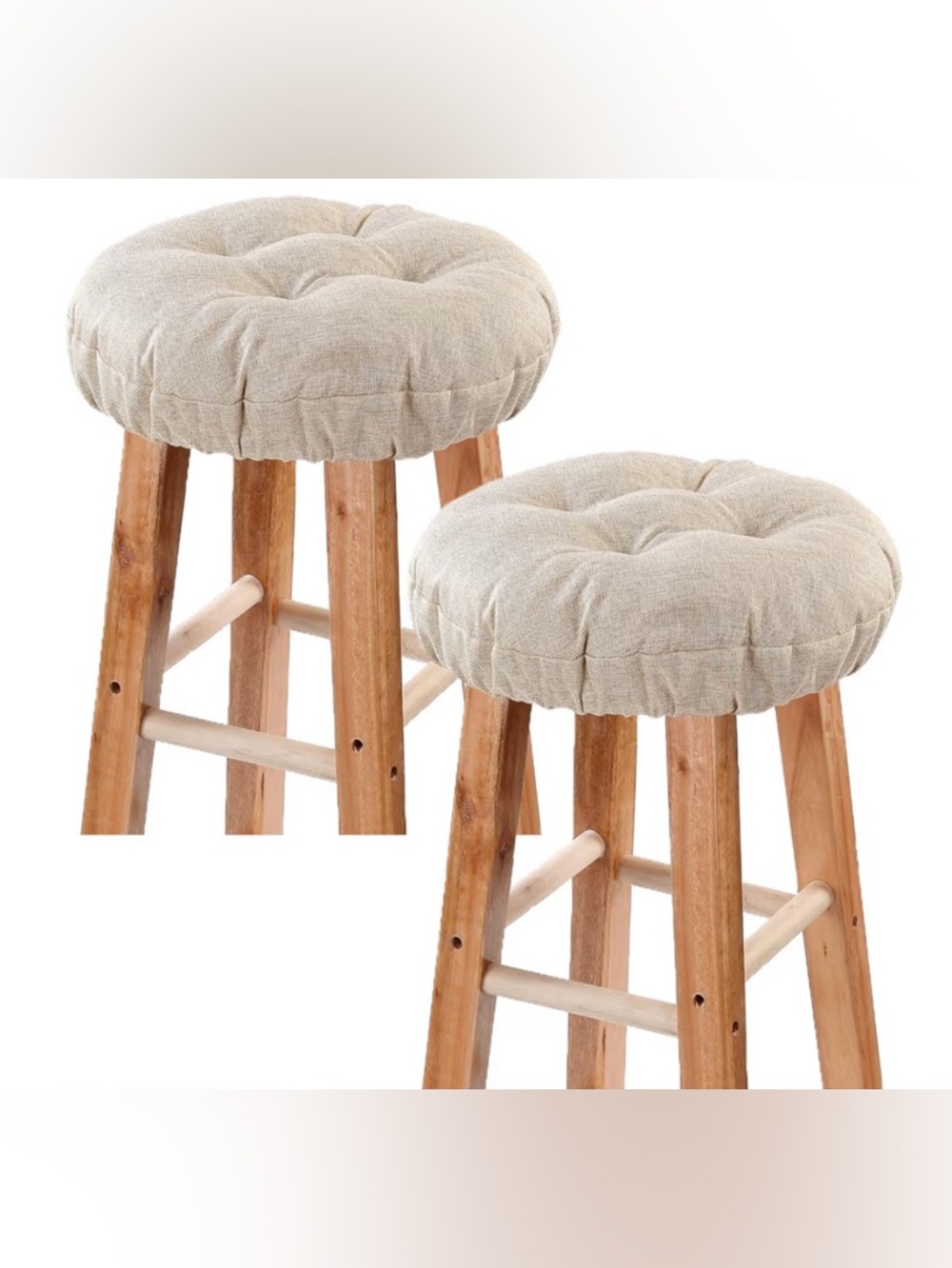 Bar Stool Covers Set of 2, 12 inch, Beige